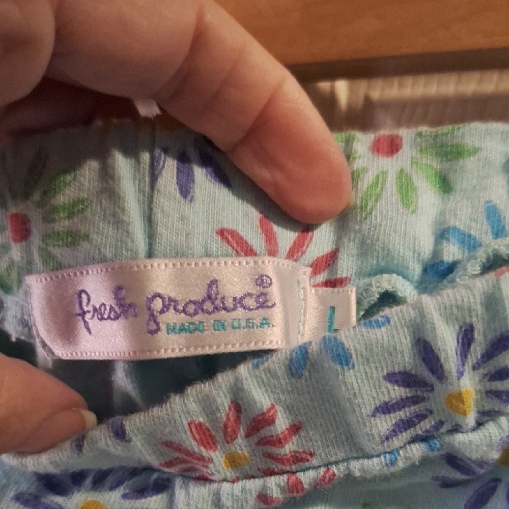 Fresh Produce Ditzy Floral Print A-Line Skirt in Light Blue Large - Picture 2 of 5